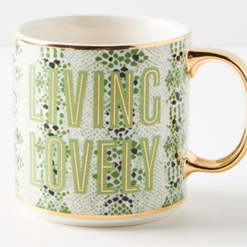 Anthropologie Gisele Mug Living Lively NWOT